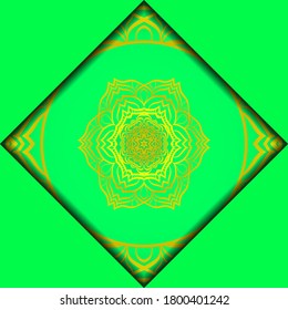 Templates for Greeting and Business cards. Vector Illustration. Oriental Pattern with. Mandala. Wedding invitation.