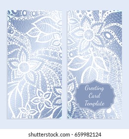 Templates for greeting and wedding invitation cards, brochures, covers with doodle flowers. Save the date, RSVP.