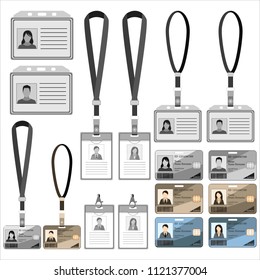 Templates ID cards and badges for men and women. Vector illustration.