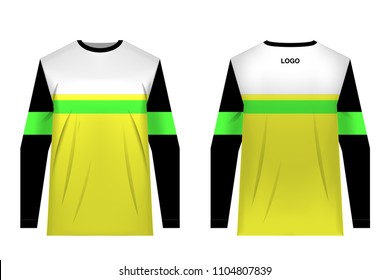 Templates jersey for mountain biking. Jersey for motocross, extreme cycling, downhill. Sublimation print. Sportswear design. Design for competition, team wearing.