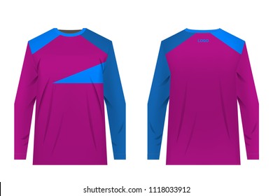 Templates jersey for mountain biking. Jersey for motocross, extreme cycling, downhill. Sublimation print. Sportswear design. Design for competition, team wearing.