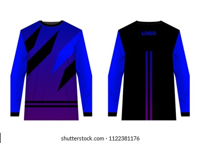 Templates jersey for mountain biking. Jersey for motocross, extreme cycling, downhill. Sublimation print. Sportswear design. Design for competition, team wearing.