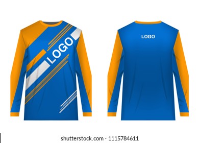 Templates jersey for sublimation print. Sportswear design. Design for competition, team wearing, training.