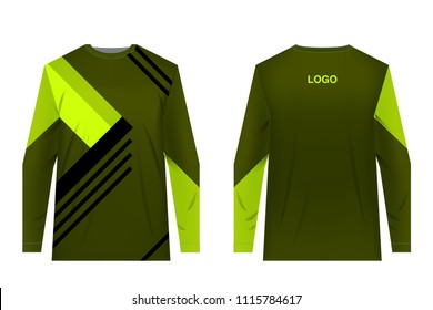 Templates jersey for sublimation print. Sportswear design. Design for competition, team wearing, training.