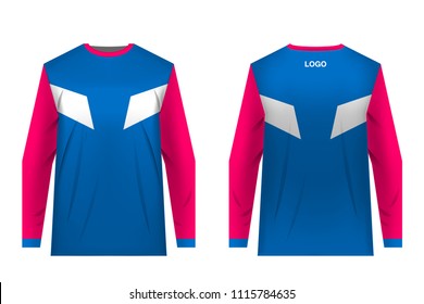 Templates jersey for sublimation print. Sportswear design. Design for competition, team wearing, training.