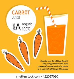 Templates for label of juice from the carrot