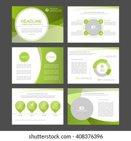 Templates for leaflet,flyer,presentation,advertising,web,marketing and infographics. Business infographics set. Vector illustrations. green version