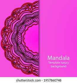 Templates With Mandalas. Vector Illustration For Congratulation Or Invitation.