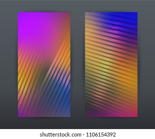 Templates for multipurpose presentation. Easy editable vector EPS10 layout. Design brochure advertising, blurred effect on purple blue background event party flyer, business card, web site element