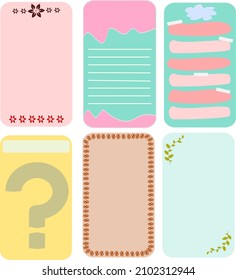 plantillas para notas, listas de tareas pendientes y listas de compra. ilustración vectorial