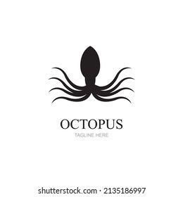 Templates for octopus logos, labels and emblems Vector illustration.