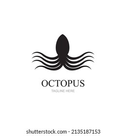 Templates for octopus logos, labels and emblems Vector illustration.