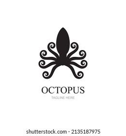 Plantillas para logotipos, etiquetas y emblemas de pulpo Ilustración vectorial.
