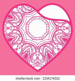 Templates Of Openwork Decorative Hearts For Laser Or Plotter Cutting. Vector Illustration. Wedding Invitation