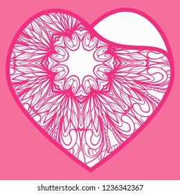 Templates Of Openwork Decorative Hearts For Laser Or Plotter Cutting. Vector Illustration. Wedding Invitation