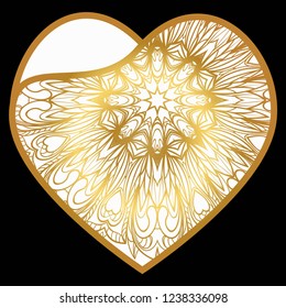 Templates Of Openwork Decorative Hearts For Laser Or Plotter Cutting. Vector Illustration. Wedding Invitation
