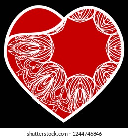 Templates Of Openwork Decorative Hearts For Laser Or Plotter Cutting. Vector Illustration. Wedding Invitation