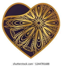 Templates Of Openwork Decorative Hearts For Laser Or Plotter Cutting. Vector Illustration. Wedding Invitation