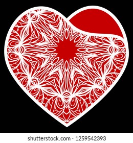 Templates Of Openwork Decorative Hearts For Laser Or Plotter Cutting. Vector Illustration. Wedding Invitation