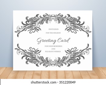 Templates of ornament card