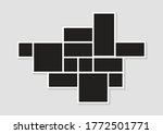 Templates photo collage image frames for photo or Picture montage. Picture montage abstract. Vector illustration
