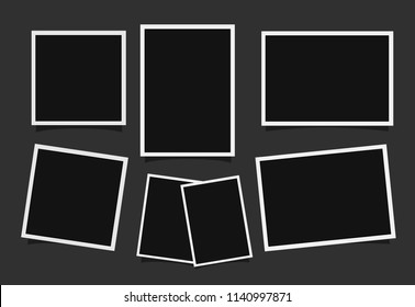 Templates for photo, photo frames vector 