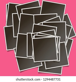 Templates for photo, square frame vector 