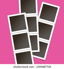 Templates for photo, square frame vector 