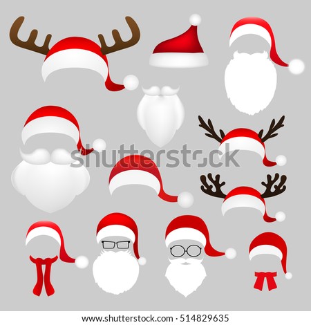 templates picture reindeer antlers hat beard stock vector royalty reindeer templates