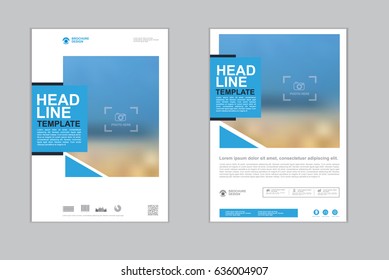 Templates Presentation For Annual Report, Flyer, Leaflet, Brochure, Corporate Report, Advertising. Vector Design.