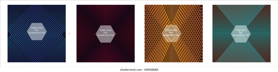 templates for presentation. Minimal covers design. Geometric halftone gradients. Eps10 vector.