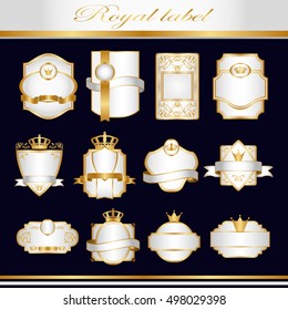 Templates. Royal vintage label. set