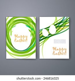Templates. Set of Flyer, Brochure Design Templates. Easter invitation flyer. Happy Easter.