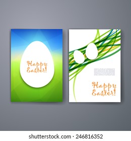 Templates. Set of Flyer, Brochure Design Templates. Easter invitation flyer. Happy Easter.
