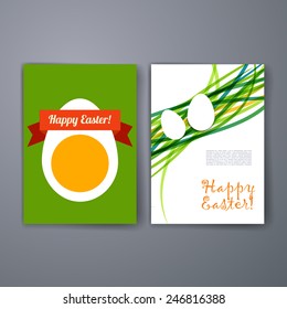 Templates. Set of Flyer, Brochure Design Templates. Easter invitation flyer. Happy Easter.