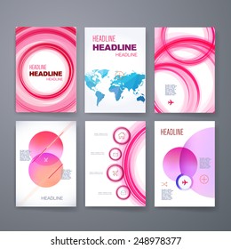 Templates. Set of Flyer, Brochure Design Templates. Mobile Technologies, Applications and Infographic Concept. Modern flat design icons for mobile or smartphone.