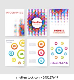 Templates. Set of Web, Mail, Brochure Design Templates. Mobile Technologies, Applications and Infographic Concept. Modern flat design icons for mobile or smartphone on a light background. 