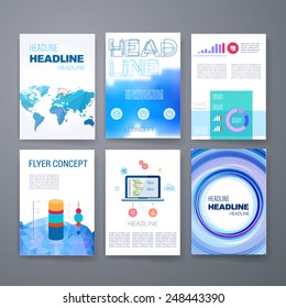 Templates. Set of Web, Mail, Brochure Design Templates. Mobile Technologies, Applications and Infographic Concept. Modern flat design icons for mobile or smartphone.