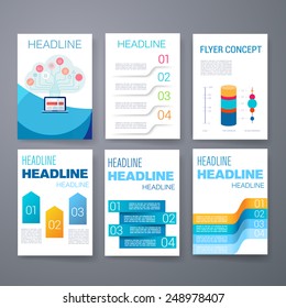Templates. Set of Web, Mail, Brochure Design Templates. Mobile Technologies, Applications and Infographic Concept. Modern flat design icons for mobile or smartphone on a light background. 