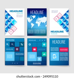 Templates. Set of Web, Mail, Brochure Design Templates. Mobile Technologies, Applications and Infographic Concept. Modern flat design icons for mobile or smartphone on a light background. 