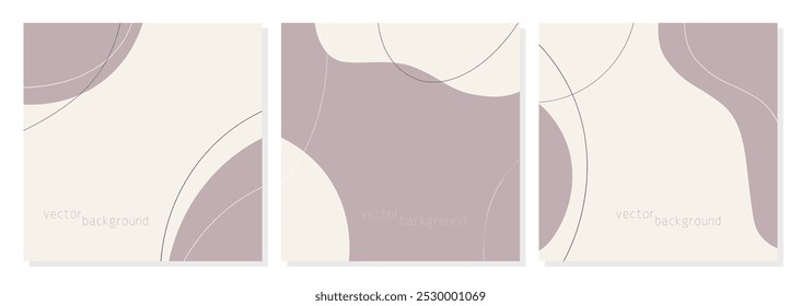 Templates social stories square layout, abstract boho style, beige and pink pastel poster and advertising design, brochure. 