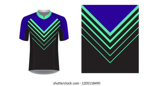 Templates of sportswear designs for sublimation printing. Uniform blank for triathlon, cycling, running competition, marathon and racing games. Vector mockup for design.