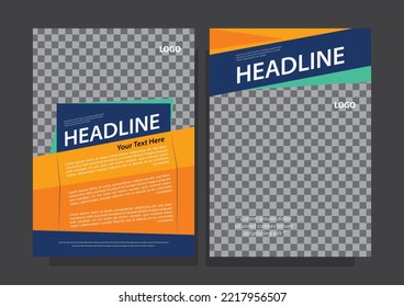 Vorlagen mit einzigartigen Formen. Vorlagen für Cover. Buchumschlag und Berichterstattung. A4-Papierformat.