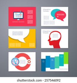 Templates. Vector flyer, brochure, magazine cover template can use for print and marketing. Applications and Infographic Concept. Modern flat design icons for mobile or smartphone. 