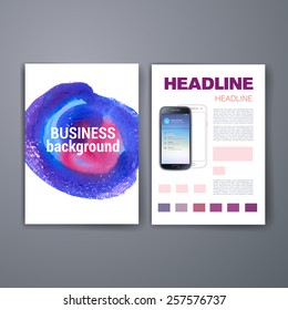 Templates. Vector flyer, brochure, magazine cover template can use for print and marketing. Applications and Infographic Concept. Modern flat design icons for mobile or smartphone. 