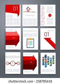 Templates. Vector flyer, brochure, magazine cover template can use for print and marketing. Applications and Infographic Concept. Modern flat design icons for mobile or smartphone. 