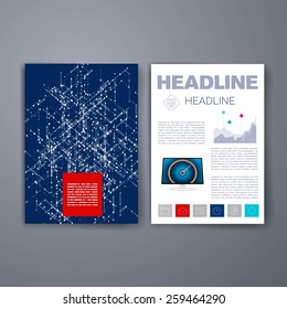 Templates. Vector flyer, brochure, magazine cover template can use for print and marketing. Applications and Infographic Concept. Modern flat design icons for mobile or smartphone. 