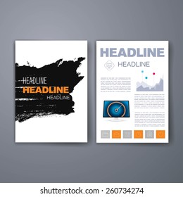 Templates. Vector flyer, brochure, magazine cover template can use for print and marketing. Applications and Infographic Concept. Modern flat design icons for mobile or smartphone. 