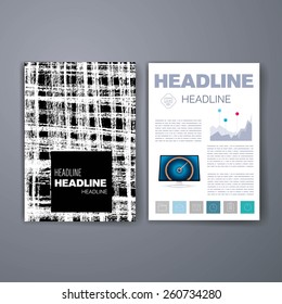 Templates. Vector flyer, brochure, magazine cover template can use for print and marketing. Applications and Infographic Concept. Modern flat design icons for mobile or smartphone. 