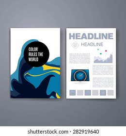Templates. Vector flyer, brochure, magazine cover template can use for print and marketing. Applications and Infographic Concept. Modern flat design icons for mobile or smartphone. 